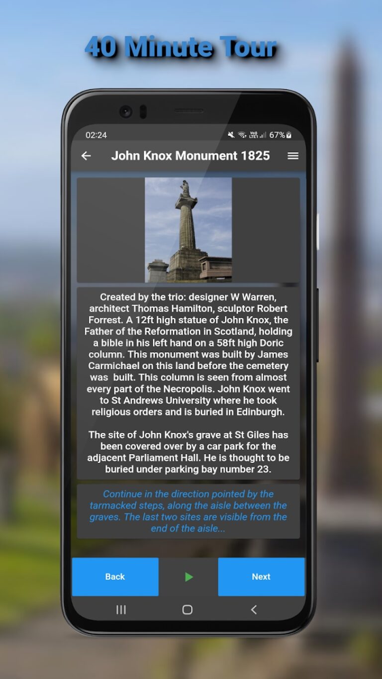 glasgow necropolis tour app