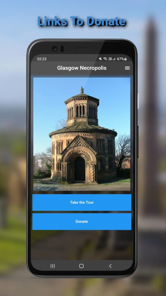 glasgow necropolis tour app